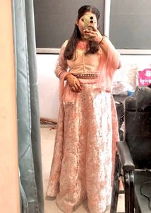 Peach Lehenga Set