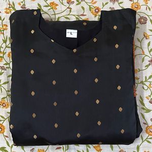 Black Art Silk Long Gown