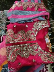 Red Embroidered Kurta Set