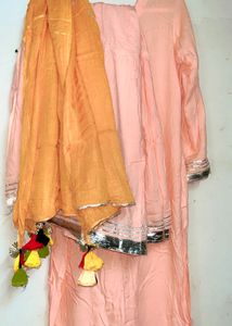 Peach Kurta Sharara Pant Set