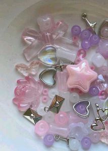 Pink- Purple Beads. Soup