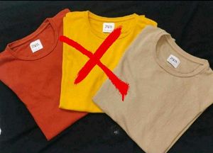 Zara Men&#39;s Basic Rust Red T-shirt (Single)