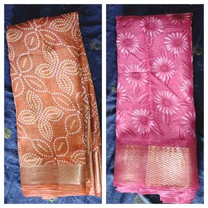 New Sarees - Free Delivery - Set of Two