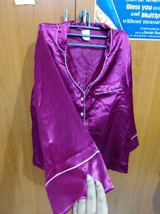 Silky Plum Pajama Top