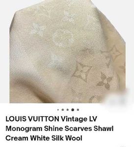 Louis Vuitton Silk stole ( Cream white)