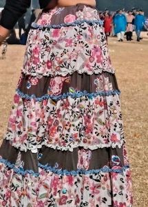 Floral Tiered Maxi Skirt