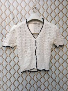 New With Tag Premium Cute Korean Knit Crop Top