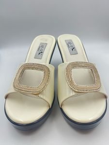 White Embellish Sandals
