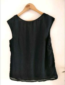 MANGO Union Jack Sequin Top