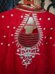 Red Anarkali Gown (Zari Work)