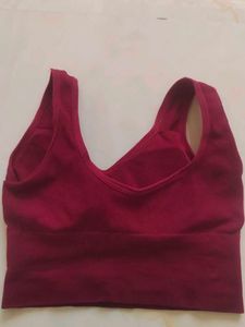 Burgundy Crop Top