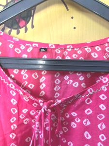 Beautiful Pink Colour Kurti With Sharara