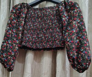 Floral Print Crop Top