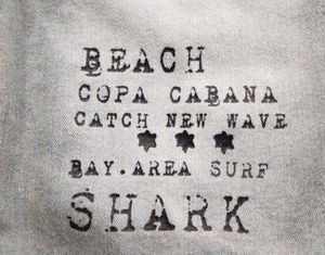 Beach Print Denim Shorts