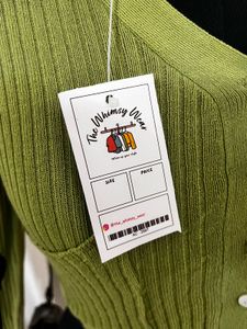 Green Full Sleeve Ribbed Top