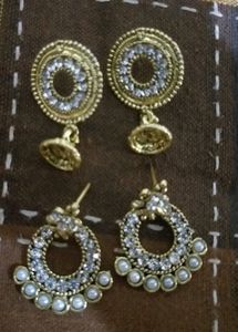 Combo Of boho,stone,pearl Earrings