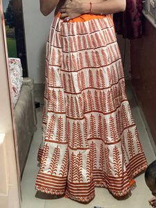 Rust Orange 🍊 Crop Top Skirt