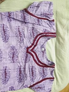 Lavender Straight Kurti