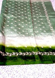 Elegant Green Ombre Saree2