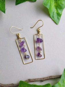 Handmade Copper Flower Earrings
