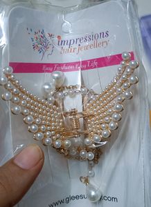 Pearl Studed Clutch/ Butterfly