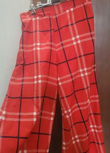 Red Checked Palazo