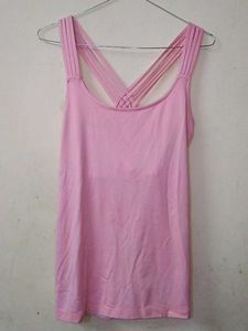 Light pink Camisole With Criss Cross Back strips