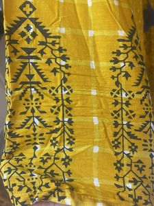 Yellow Checked Kurta