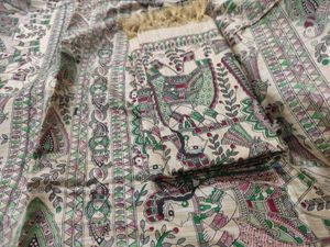 Heavy Cotton Silk Type Material With Full Rajastan