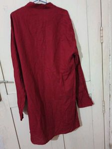 Maroon Kurta With 2 Side Pockets