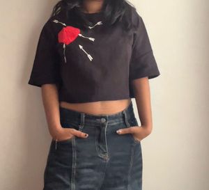 MAX Black Boxy Crop Top