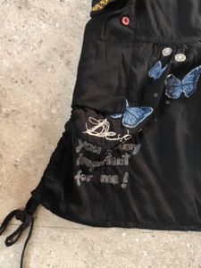 Patchwork detail Ruched skirt