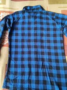 Blue &amp; Black Checkered Shirt