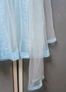 Light Blue Embellished Anarkali