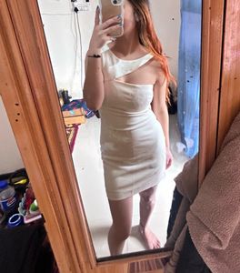 White Paded Dress