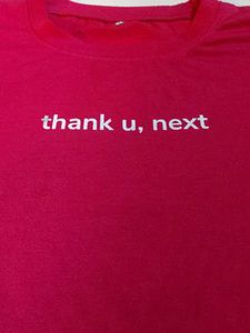 Pink &#34;thank u, next&#34; Cropped Tee