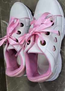 Cute Pink Ribbon Sneakers