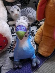 Vintage Budgie Plush Toy