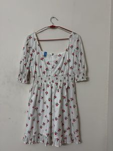 Floral Eyelet Mini Dress