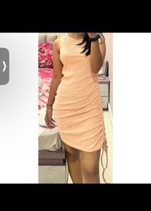 Peach Bodycon Mini Dress