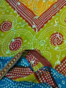 BANDHANI SAREE NO BLOUSE