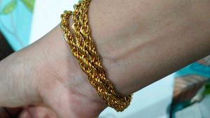 Gold Rope Chain Necklace