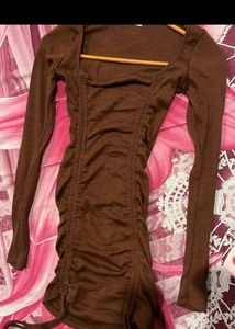 💥 Diwali offer💥 Brown Bodycon Mini Dress