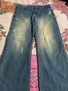 Oversized boot cut jeans