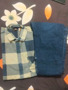 Checkered Shirt And Paint Combo