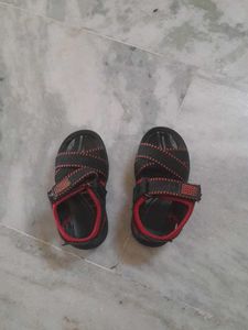 Kids Black & Red Sandals