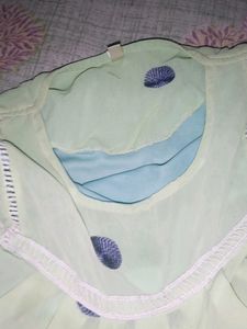 Green Top And Tunic Type For Women Empire Shape.