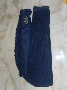 Nevy Blue Blouse and redy made saree