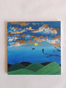 3mini Canvas Painting (HAND-PAINTED)