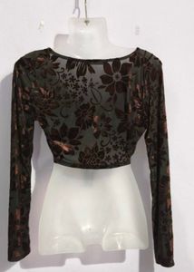 VELVET CROP SHRUG